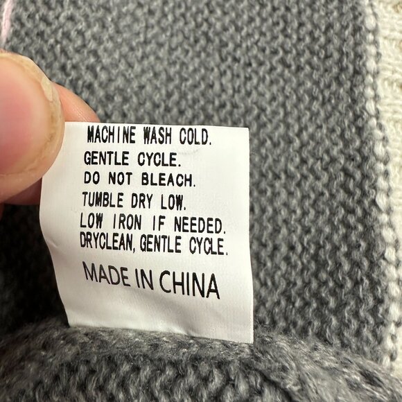 Striped Open-Front Cardigan 3XL Polyester Womens Sweater Pink/Taupe/Gray - Picture 4 of 4